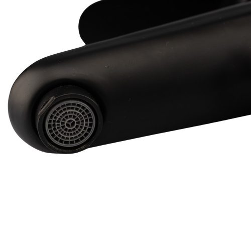 ROBINET PENTRU LAVABO AQUAMAXX BLACK, INSERȚIE CERAMICĂ, CORP ROBINET INOXIDABIL, ÎNĂLȚIME DE SCURGERE 105 MM, BRAȚ INCLINABIL,