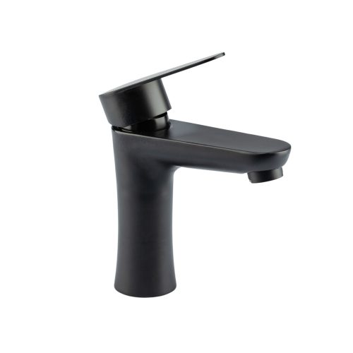 ROBINET PENTRU LAVABO AQUAMAXX BLACK, INSERȚIE CERAMICĂ, CORP ROBINET INOXIDABIL, ÎNĂLȚIME DE SCURGERE 105 MM, BRAȚ INCLINABIL,