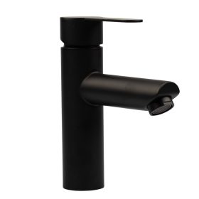   ROBINET PENTRU LAVABO AQUAMAXX BLACK, INSERȚIE CERAMICĂ, CORP ROBINET INOXIDABIL, ÎNĂLȚIME DE SCURGERE 95 MM, BRAȚ INCLINABIL,