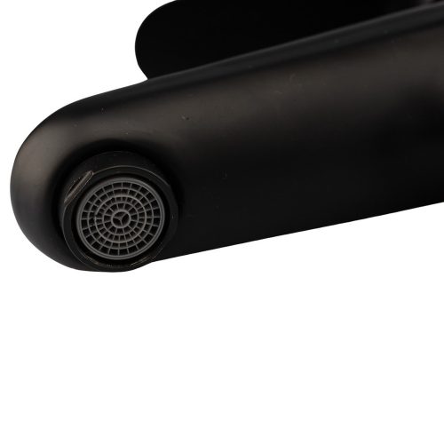 ROBINET PENTRU LAVABO AQUAMAXX BLACK, INSERȚIE CERAMICĂ, CORP ROBINET INOXIDABIL, ÎNĂLȚIME DE SCURGERE 95 MM, BRAȚ INCLINABIL,