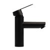 ROBINET PENTRU LAVABO AQUAMAXX BLACK, INSERȚIE CERAMICĂ, CORP ROBINET INOXIDABIL, ÎNĂLȚIME DE SCURGERE 95 MM, BRAȚ INCLINABIL,