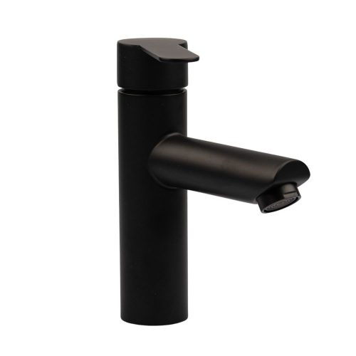 ROBINET PENTRU LAVABO AQUAMAXX BLACK, INSERȚIE CERAMICĂ, CORP ROBINET INOXIDABIL, ÎNĂLȚIME DE SCURGERE 95 MM, BRAȚ INCLINABIL,