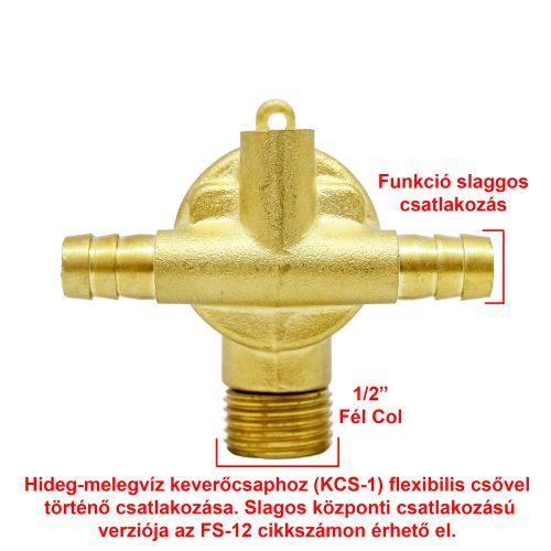 ROBINET AQUAMAXX CU 2 FUNCȚII, CONEXIUNE DE INTRARE HALF COLOS, 2 CONEXIUNI DE IEȘIRE SLAG, CONTROL APĂ