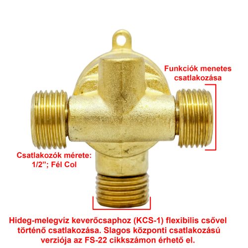ROBINET AQUAMAXX CU SELECTOR DE FUNCȚII CU 2 FUNCȚII, CONEXIUNE DE INTRARE HALF COLOS, 2 CONEXIUNI DE IEȘIRE HALF COLOS, CONTROL AL APEI