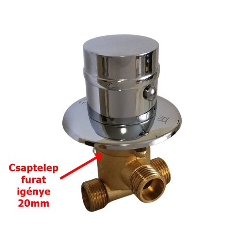 ROBINET AQUAMAXX CU SELECTOR DE FUNCȚII CU 2 FUNCȚII, CONEXIUNE DE INTRARE HALF COLOS, 2 CONEXIUNI DE IEȘIRE HALF COLOS, CONTROL AL APEI