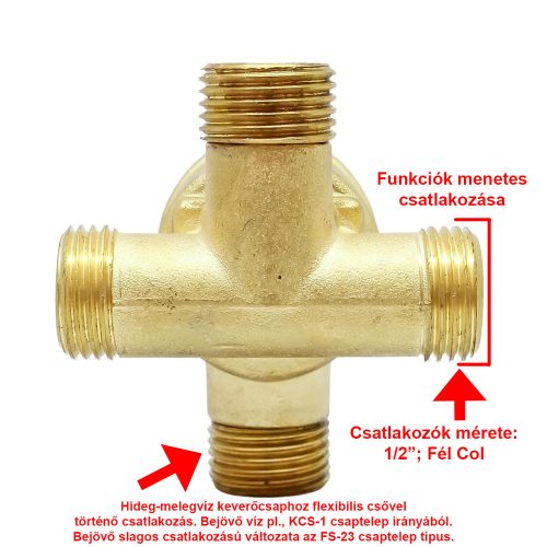 ROBINET AQUAMAXX CU 3 FUNCȚII, CONEXIUNE DE INTRARE HALF COLOS, CONEXIUNE DE IEȘIRE 3DB HALF COLOS, CONTROL AL APEI