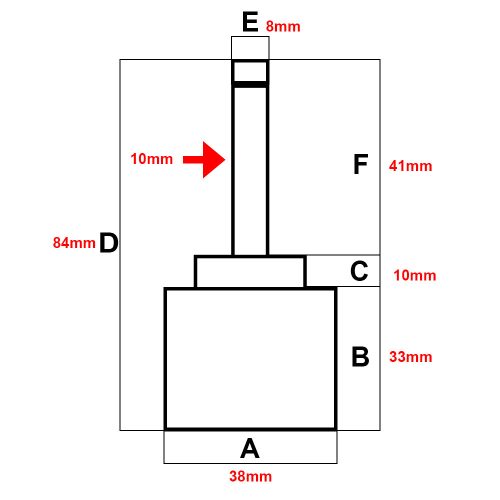 AQUAMAXX INSERȚIE PENTRU ROBINET CU 5 FUNCȚII PENTRU ROBINET CU SCHIMBARE DE FUNCȚIE, ÎNĂLȚIME TOTALĂ 84 MM, DIAMETRU 38 MM
