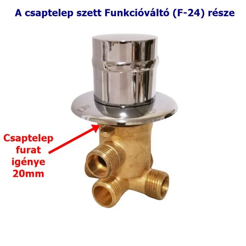 SET ROBINET CU 4 FUNCȚII ȘI 2 PIESE AQUAMAXX, PIESE ROBINET CONEXIUNE HALF COLOS, CONEXIUNE HALF COLOS FUNCȚIE DE SCHIMBARE, CONTROL APĂ