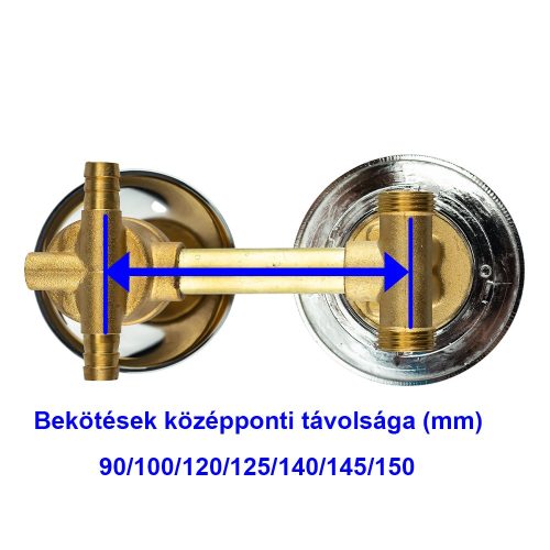 AQUAMAXX ROBINET CU 2 FUNCȚII ȘI 1 PIESĂ PENTRU CABINA DE DUȘ CU PERETE POSTERIOR, CONEXIUNE CU ȚEAVĂ FIXĂ DIN CUPRU, CONEXIUNE SLAGOS PENTRU SCHIMBAREA FUNCȚIILOR, CONTROLUL APEI