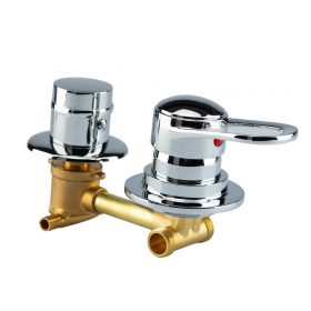   AQUAMAXX ROBINET CU 2 FUNCȚII ȘI 1 PIESĂ PENTRU CABINA DE DUȘ CU PERETE POSTERIOR, CONEXIUNE CU ȚEAVĂ FIXĂ DIN CUPRU, CONEXIUNE SLAGOS PENTRU SCHIMBAREA FUNCȚIILOR, CONTROLUL APEI