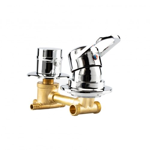 AQUAMAXX ROBINET CU 3 FUNCȚII ȘI 1 PIESĂ PENTRU CABINE DE DUȘ CU PERETE POSTERIOR, CONEXIUNE CU ȚEAVĂ FIXĂ DIN CUPRU, CONEXIUNE CU COMUTATOR DE FUNCȚII SLAGOS, CONTROL AL APEI