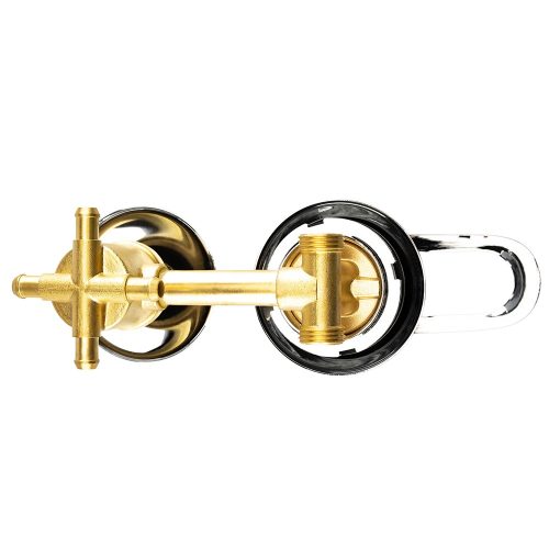 AQUAMAXX ROBINET CU 4 FUNCȚII ȘI 1 PIESĂ PENTRU CABINA DE DUȘ CU PERETE POSTERIOR, CONEXIUNE CU ȚEAVĂ FIXĂ DIN CUPRU, CONEXIUNE PENTRU SCHIMBĂTOR DE FUNCȚII SLANG, CONTROL AL APEI