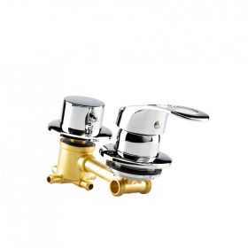   AQUAMAXX ROBINET CU 4 FUNCȚII ȘI 1 PIESĂ PENTRU CABINA DE DUȘ CU PERETE POSTERIOR, CONEXIUNE CU ȚEAVĂ FIXĂ DIN CUPRU, CONEXIUNE PENTRU SCHIMBĂTOR DE FUNCȚII SLANG, CONTROL AL APEI