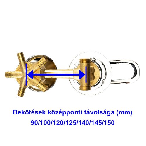 AQUAMAXX ROBINET CU 5 FUNCȚII ȘI 1 PIESĂ DE SCHIMBARE A FUNCȚIEI PENTRU CABINE DE DUȘ CU PERETE POSTERIOR, CONEXIUNE CU ȚEAVĂ DE CUPRU FIXĂ, CONEXIUNE CU SCHIMBĂTOR DE FUNCȚIE SLAGOS, CONTROL AL APEI