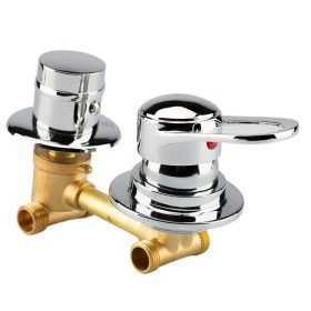   AQUAMAXX ROBINET CU 2 FUNCȚII ȘI 1 PIESĂ PENTRU CABINA DE DUȘ CU PERETE POSTERIOR, CONEXIUNE CU ȚEAVĂ FIXĂ DIN CUPRU, CONEXIUNE HALF COLOS, ROBINET MIXER, CONTROL APĂ