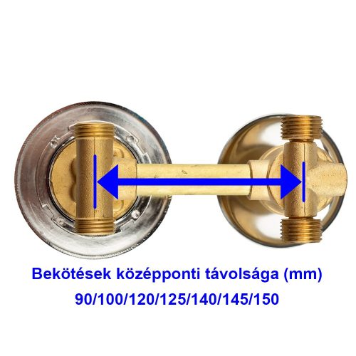 AQUAMAXX ROBINET CU 2 FUNCȚII ȘI 1 PIESĂ PENTRU CABINA DE DUȘ CU PERETE POSTERIOR, CONEXIUNE CU ȚEAVĂ FIXĂ DIN CUPRU, CONEXIUNE HALF COLOS, ROBINET MIXER, CONTROL APĂ