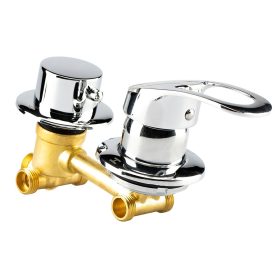   AQUAMAXX ROBINET CU 3 FUNCȚII ȘI 1 PIESĂ PENTRU CABINA DE DUȘ CU PERETE POSTERIOR, CONEXIUNE CU ȚEAVĂ DE CUPRU FIXĂ, CONEXIUNE HALF COLOS, ROBINET MIXER, CONTROL APĂ