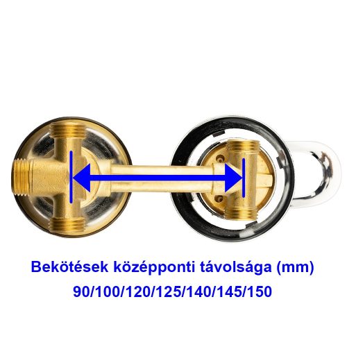 AQUAMAXX ROBINET CU 3 FUNCȚII ȘI 1 PIESĂ PENTRU CABINA DE DUȘ CU PERETE POSTERIOR, CONEXIUNE CU ȚEAVĂ DE CUPRU FIXĂ, CONEXIUNE HALF COLOS, ROBINET MIXER, CONTROL APĂ