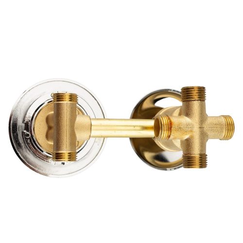 AQUAMAXX ROBINET CU 4 FUNCȚII ȘI 1 PARTE DE SCHIMBARE A FUNCȚIILOR PENTRU CABINĂ DE DUȘ CU PERETE POSTERIOR, CONEXIUNE CU ȚEAVĂ DE CUPRU FIXĂ, CONEXIUNE HALF COLOS, ROBINET MIXER, CONTROL APĂ