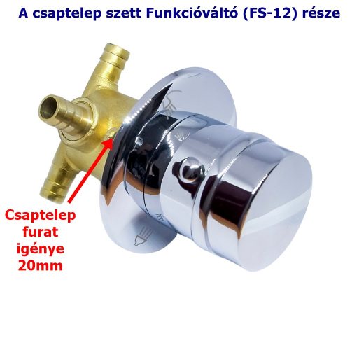 SET ROBINET CU 2 FUNCȚII ȘI 2 PĂRȚI AQUAMAXX, PĂRȚI ROBINET CU CONEXIUNE FURTUN, CONEXIUNE SCHIMBĂTOR FUNCȚIE FURTUN, CONTROL APĂ