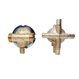   SET DE ROBINETE AQUAMAXX CU 4 FUNCȚII ȘI 2 PIESE, PIESE DE ROBINET CU CONEXIUNE PENTRU FURTUN, CONEXIUNE PENTRU SCHIMBAREA FUNCȚIEI FURTUNULUI, CONTROLUL APEI