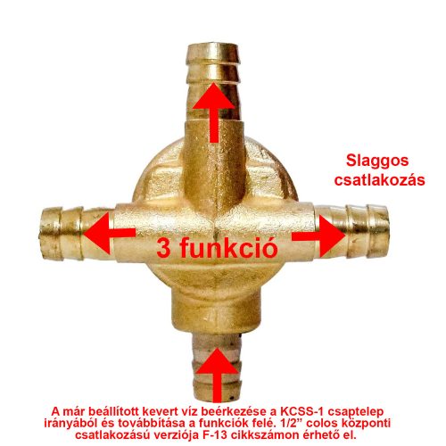 ROBINET AQUAMAXX CU SELECTOR DE FUNCȚII CU 3 FUNCȚII, CONEXIUNE DE INTRARE PENTRU ZGURĂ, CONEXIUNE DE IEȘIRE PENTRU ZGURĂ 3DB, CONTROL AL APEI