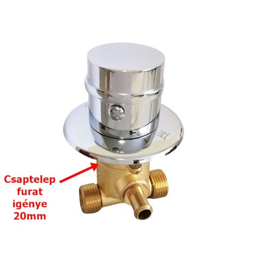 ROBINET AQUAMAXX CU 2 FUNCȚII, CONEXIUNE DE INTRARE PENTRU ZGURĂ, 2 CONEXIUNI DE IEȘIRE PENTRU JUMĂTATE DE COLOANĂ, CONTROL AL APEI