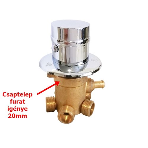 ROBINET AQUAMAXX CU 5 FUNCȚII, CONEXIUNE DE INTRARE PENTRU ZGURĂ, 5 CONEXIUNI DE IEȘIRE PENTRU JUMĂTATE DE COLOANĂ, CONTROL AL APEI