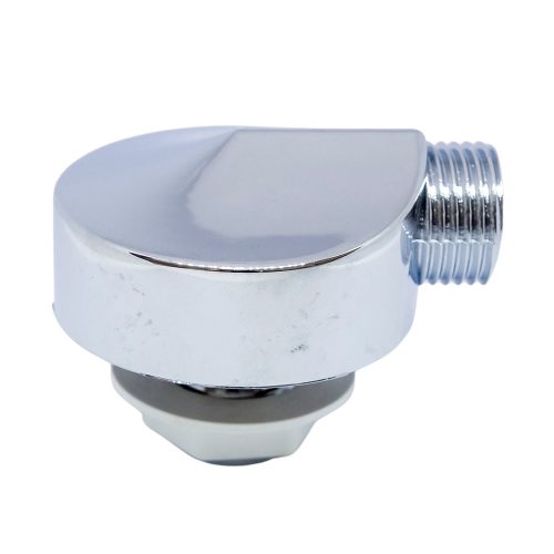 AQUAMAXX CONECTOR DE SCURGERE DIN PLASTIC CROMAT PENTRU CABINA DE DUȘ, MONTABIL PE PERETE