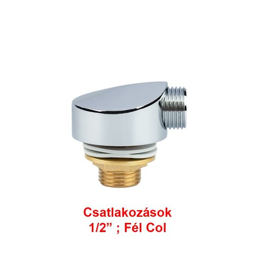 AQUAMAXX CONECTOR PENTRU CAP DE DUȘ MONTABIL PE PERETE DIN CUPRU CROMAT PENTRU CABINĂ DE DUȘ