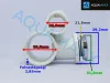 „AQUAMAXX HYDRO MASSAGE BUILT-IN MASSAGE NOZZLE, racord de apă COLOS de 1", racord de aer de 1/2", cap mini-duză cromat”