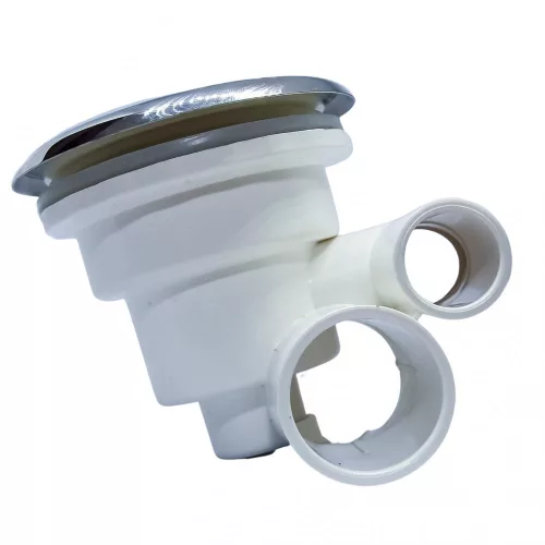 „AQUAMAXX HYDRO MASSAGE BUILT-IN MASSAGE NOZZLE, CONEXIUNE DE APĂ COLOS DE 1", CONEXIUNE DE AER DE 1/2", SUPRAFAȚĂ DE ACOPERIRE CROMATĂ DE 90 MM, CERINȚE DE GĂURIRE 63 MM”