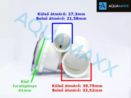 „AQUAMAXX HYDRO MASSAGE BUILT-IN MASSAGE NOZZLE, CONEXIUNE DE APĂ COLOS DE 1", CONEXIUNE DE AER DE 1/2", SUPRAFAȚĂ DE ACOPERIRE CROMATĂ DE 65 MM, CERINȚE DE FORARE 41 MM”