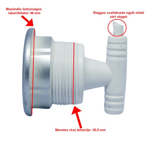 DUȘ CU HIDROMASAJ AQUAMAXX CU 1 ORIFICIU DE MASAJ, 1 CONEXIUNE DESCHISĂ ȘI 1 CONEXIUNE ÎNCHISĂ PENTRU FURTUN