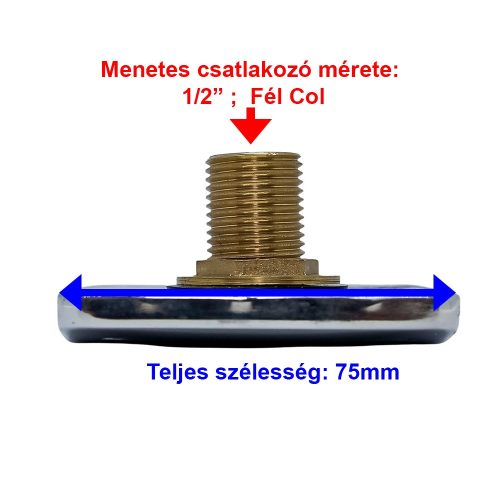 ROBINET DE CADĂ AQUAMAXX CHROME CU MONTARE FILETATĂ PENTRU MARGINEA CĂzii, INLET DE CADĂ DE TIP ROBINET, IZBAȚIRE DE CADĂ