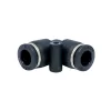 CONECTOR DIN PLASTIC PENTRU TUBE DE AER AQUAMAXX, COATE DE 90°, 2X8MM