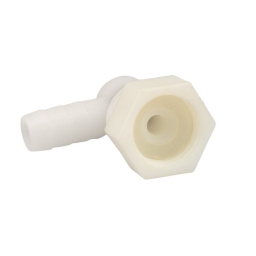 Reducător din plastic AquaMaxx de 90 de grade, de la 1/2 inch la dimensiunea furtunului, reductor