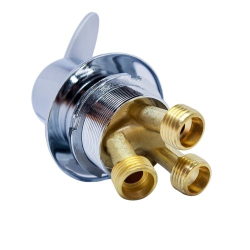 AQUAMAXX ROBINET MIXER PENTRU APĂ CALDĂ-RECĂ, INSTALABIL DE LA MARGINE LA MARGINE, PENTRU CADĂ ÎNGROPATĂ, CERINȚĂ DE GĂURIRE A CĂZII DE 50 MM, CONEXIUNE HALF COLOS