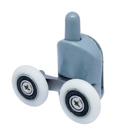   ROLĂ PENTRU CABINĂ DE DUȘ CU PARTEA INFERIOARĂ CU DOUĂ ROȚI AQUAMAXX, CU REGLARE CU ARC ȘI BUTON, DIAMETRU ROȚI 19-27 MM, ROȚI DIN OȚEL INOXIDABIL ȘI DIN ALTE MATERIALE