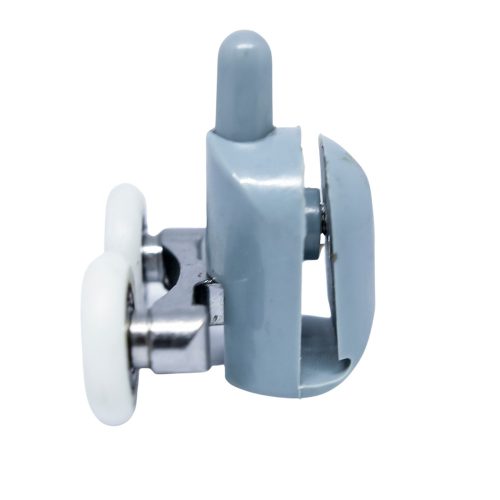 ROLĂ PENTRU CABINĂ DE DUȘ CU PARTEA INFERIOARĂ CU DOUĂ ROȚI AQUAMAXX, CU REGLARE CU ARC ȘI BUTON, DIAMETRU ROȚI 19-27 MM, ROȚI DIN OȚEL INOXIDABIL ȘI DIN ALTE MATERIALE