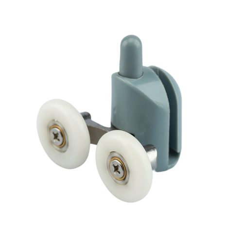 ROLĂ PENTRU CABINĂ DE DUȘ CU PARTEA INFERIOARĂ CU DOUĂ ROȚI AQUAMAXX, CU REGLARE CU ARC ȘI BUTON, DIAMETRU ROȚI 19-27 MM, ROȚI DIN OȚEL INOXIDABIL ȘI DIN ALTE MATERIALE