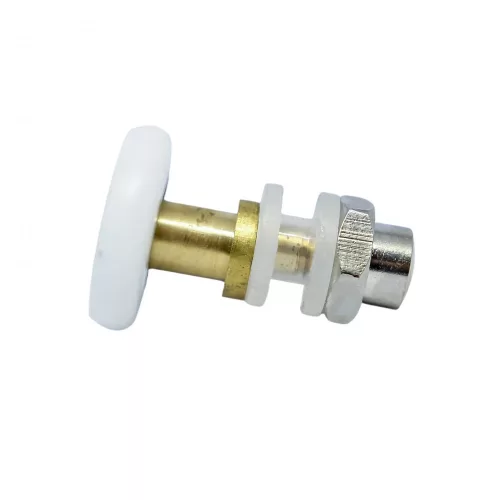 AQUAMAXX CABINĂ DE DUȘ CU ROȚI SIMPLE, REGLARE EXCENTRICĂ, GĂURĂ DE 8 MM ÎN STICLĂ, DIAMETRU ROȚI DE 27 MM, ROȚI DIN OȚEL INOXIDABIL ȘI DIN ALTE MATERIALE