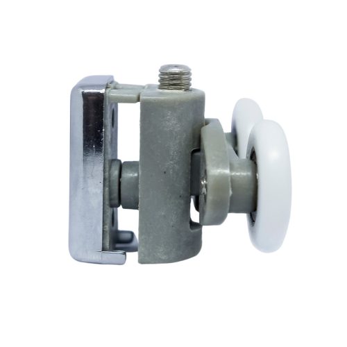 ROLĂ PENTRU CABINĂ DE DUȘ CU ROȚI DUBLE AQUAMAXX, REGLARE CU CHEIE ALEN, GĂURĂ DE 10 MM ÎN STICLĂ, DIAMETRU ROȚI DE 19-27 MM, ROȚI DIN OȚEL INOXIDABIL ȘI DIN ALTE MATERIALE