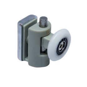   AQUAMAXX ROLĂ SIMPLĂ CU ROȚI PENTRU CABINĂ DE DUȘ, REGLARE CU ARC CU BUTON, GĂURĂ DE 10 MM ÎN STICLĂ, DIAMETRU ROȚI 19-27 MM, ROȚI DIN OȚEL INOXIDABIL ȘI DIN ALTE MATERIALE