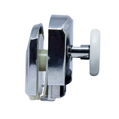 AQUAMAXX ROLĂ SIMPLĂ CU ARC PENTRU CABINĂ DE DUȘ, REGLARE CU ARC, DIAMETRU ROATĂ 19-27 MM, GĂURĂ PENTRU STICLĂ 12 MM, ROATĂ DIN OȚEL INOXIDABIL ȘI NEINOXIDABIL