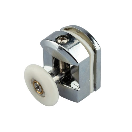 ROLĂ PENTRU CABINĂ DE DUȘ AQUAMAXX SIMPLE TOP, REGLARE CU ȘURUB STELAT, DIAMETRU ROATĂ 19-27 MM, GĂURĂ PENTRU STICLĂ 12 MM, ROATĂ DIN OȚEL INOXIDABIL ȘI NEINOXIDABIL