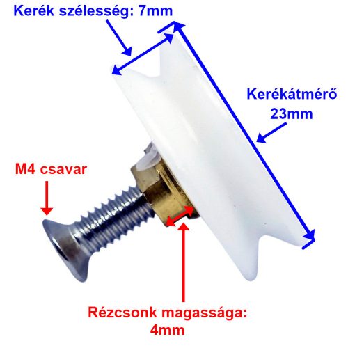 CABINĂ DE DUȘ AQUAMAXX CU ROLELE, DIAMETRU ROȚI 23 MM