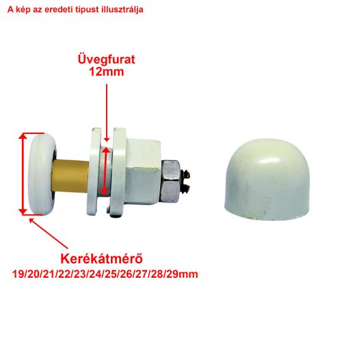AQUAMAXX CABINĂ DE DUȘ CU ROȚI SIMPLE, REGLARE EXCENTRICĂ, DIAMETRU ROȚI 19-29 MM, ROȚI MONTATE PE RULMENȚI DIN OȚEL INOXIDABIL ȘI DIN ALTE MATERIALE