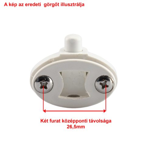 ROLĂ DE CABINĂ DE DUȘ CU ARC INFERIOR AQUAMAXX, DISTANȚĂ ÎNTRE GĂURI DE 26,5 MM, DIAMETRU ROȚI DE 23-25 MM, GROSIME ROȚI DE 4 MM, DISPONIBILĂ ȘI CU ROȚI INOXIDABILE