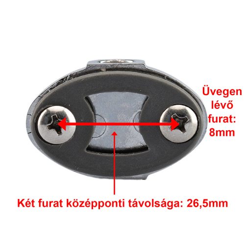 ROLĂ PENTRU CABINĂ DE DUȘ AQUAMAXX TOP SIMPLE, ȘURUB DE REGLARE, DISTANȚĂ ÎNTRE GĂURI DE 26,5 MM, DIAMETRU ROȚI DE 23-25 MM, ROȚI CU LĂȚIME DE 4 MM, ROȚI INOXIDABILE